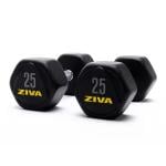 Ziva Performance Hexagon Steel Dumbbell, 25 kg