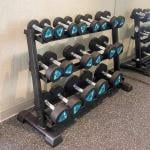 Livepro LP8002 Urethane Dumbbell Pair With Rack, 2Kg to 20Kg Set