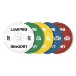 Livepro Elite Colored Rubber Bumper Plates, 5 Kg