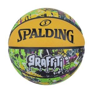 Rubber Basketball Green Yellow Size 7