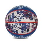 Graffiti Rubber Basketball Blue Red Size 7