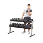 Body Solid GDR60 Horizontal Dumbbell Rack, 2 Tier