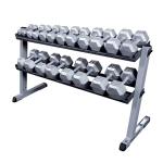 Body Solid GDR60 Horizontal Dumbbell Rack, 2 Tier