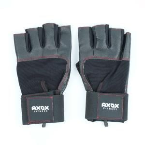 Axox Fitness Leather Weight Lifting Gloves - L